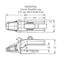 1250XS70SL Shroud Adapter with Side Lock | for XS70 Series Bucket Teeth | Fits Caterpillar 349 Excavator