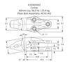 Right Hand Adapter K3040M40R | For Komatsu PC300 PC400 | M40 Wear Resistant