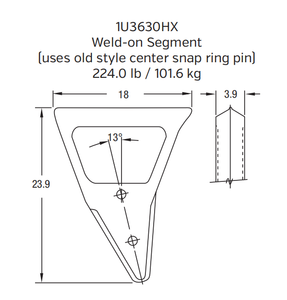 Caterpillar Bucket Adapter / Tooth Holder | 1U-3630-HX | For Excavator and Loader Buckets