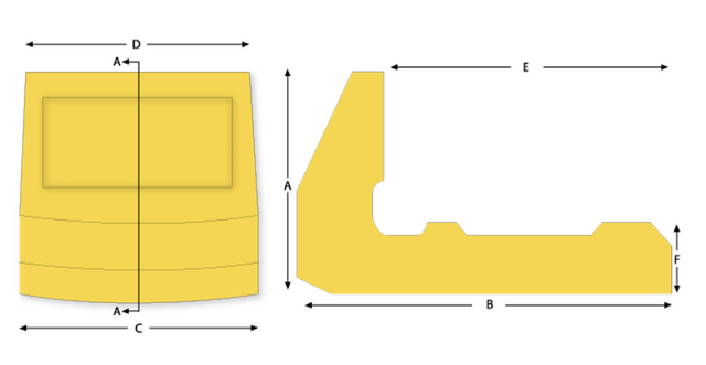 HS300 Bucket Weld-on Heel Shroud 