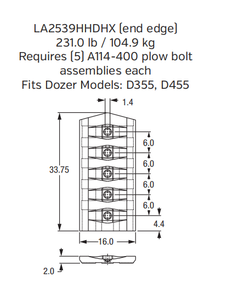 Mining Bucket Cast Edge LA2539HHDHX | Heavy-Duty for Volvo Large Excavators