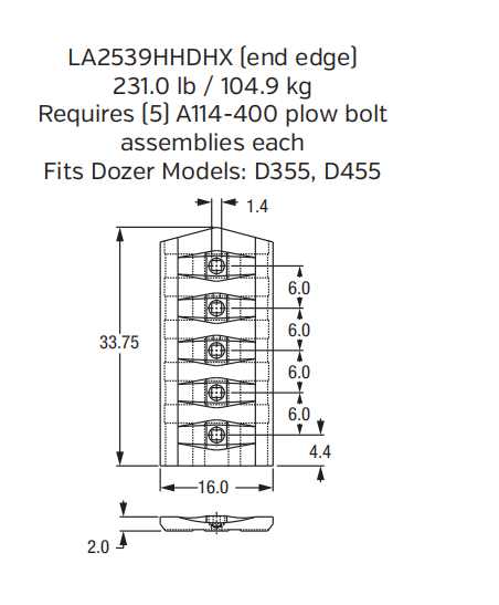 Mining Bucket Cast Edge LA2539HHDHX | Heavy-Duty for Volvo Large Excavators