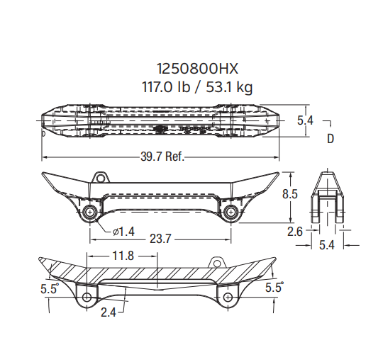 Edge Protector / Lip Shroud 1359794HX for Komatsu PC7000-11 Hydraulic Mining Shovel