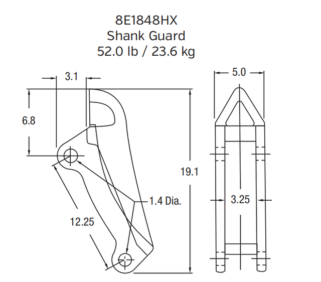 Caterpillar Track Shoe / Grouser | 8E-1848-HX | Heavy-Duty for Ultra-Class Dozers (D10, D11)