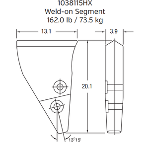 Caterpillar Ripper Shank Point / Tooth | 103-8115-HX | Heavy-Duty Replaceable Tip for Ripper