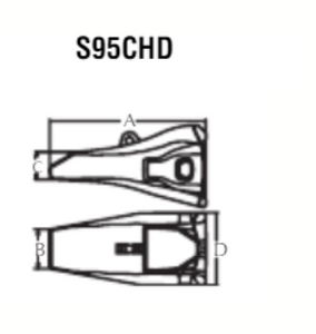  S95CHD mining R9400 EX2600 EX3600 Shovel Bucket teeth ESCO Posilok 95