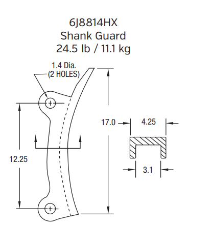 6J8814HX Wear Protector with HX Technology | Extreme Abrasion Resistance