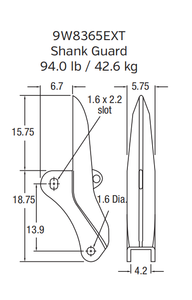 Caterpillar XTRA™ Dozer End Bit | 9W-8365-EXT | Extended Life Right Hand for D11/D10 Dozers