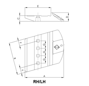 Caterpillar 109-9031 1099031 EDGE-SEGMENT HALF ARROW SEGMENT RH for Loader 994 994F 994D 994K 994H