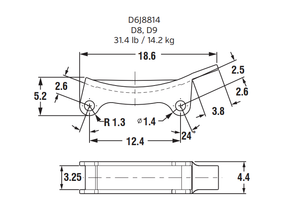 6J8814 Shroud for Caterpillar D8T & D9T Dozers