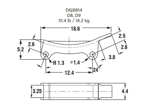6J8814 Shroud for Caterpillar D8T & D9T Dozers