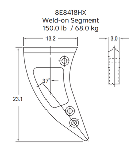 Caterpillar Ripper Shank | 8E-8418-HX | for Ultra-Class Hydraulic Excavators (e.g., 390F, 374F)