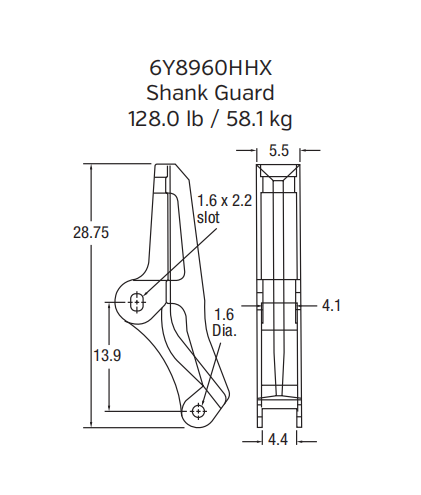 6Y8960HHX Protector for Caterpillar 6040 Hydraulic Shovel (HHX Ultra-Duty)