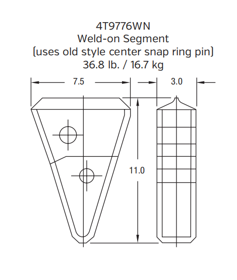 4T9776WN Protector for Caterpillar 992K Wheel Loader (WN Wear-Resistant)