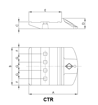 Caterpillar 109-9030 1099030 EDGE-SEGMENT HALF ARROW SEGMENT for Loader 994 994F 994D 994K 994H