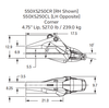 550XS250CL Shroud Adapter for XS250 Series Bucket Teeth | Fits Giant Excavators | Heavy-Duty Mining
