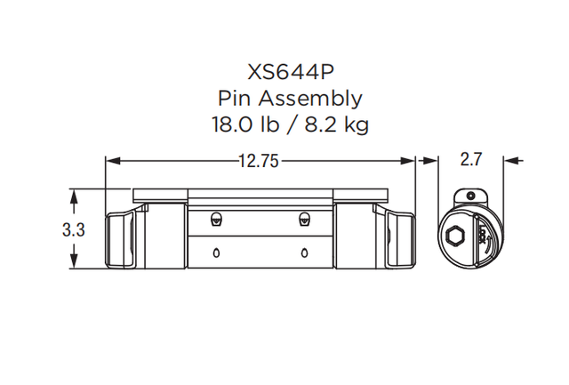 XS644P Locking Pin for XS644 Series Bucket Teeth - Fits Caterpillar Machinery