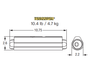 TS922PSL Locking Pin for Tooth Adapter and Mining Bucket Assembly
