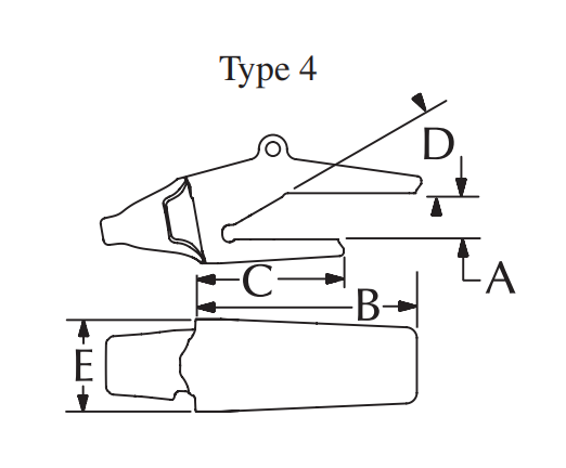 6810W-85SV2 RH120 BACKHOE Shovel Dipper Heavy Long CL Bucket Teeth Point adapter 1-1/2 Top Leg GAP 120MM