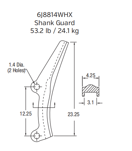 6J8814WHX Wear Protector with WHX Technology | Extreme Abrasion & Impact Resistance