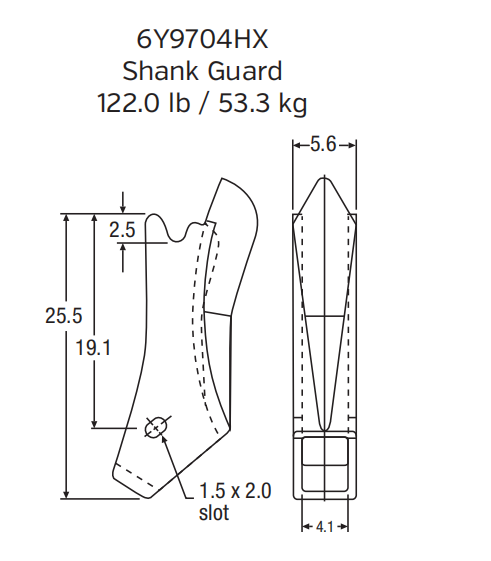 Caterpillar Ripper Shank | 6Y-9704-HX | for Large Hydraulic Excavators (e.g., 390F, 336 Series)
