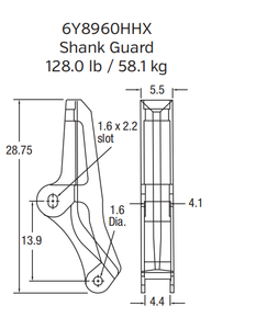Caterpillar Excavator Bucket Side Cutter / Wear Plate | 6Y-8960-HHX | Heavy-Duty Protection for Large Mining Buckets