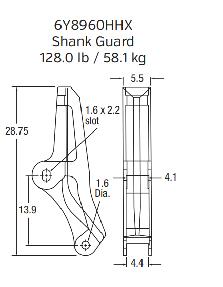 Caterpillar Excavator Bucket Side Cutter / Wear Plate | 6Y-8960-HHX | Heavy-Duty Protection for Large Mining Buckets