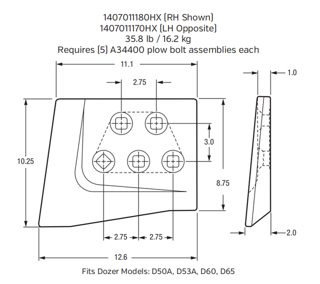 Cast Edge / Wear Plate 1757122272HX for Large Mining Excavator Bucket