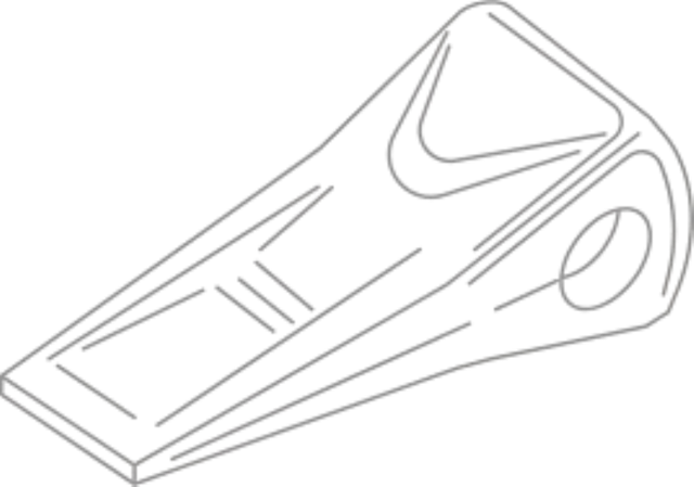 FC600RE J600 Tooth for Caterpillar 992D, 992G, E375 Mining Shovels | Heavy-Duty Rock Point