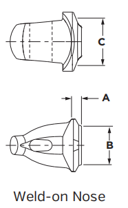 XS05WN Weld-On Adapter Nose for XS05 Series Bucket Teeth | Fits Komatsu PC300-8 Excavator Bucket | High Strength Steel