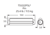 TS1222PSL Short Locking Pin for TS1222 Series Adapter and Teeth - Fits Komatsu