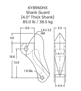 Caterpillar Excavator Bucket Side Cutter / Wear Plate | 6Y-8960-HX | Heavy-Duty Protection for Large Mining Buckets