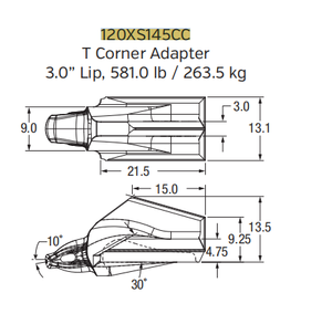 120XS145CC Shroud Adapter with Carbide Cap for XS145 Series Teeth | Extreme Wear Protection for Giant Mining Shovels