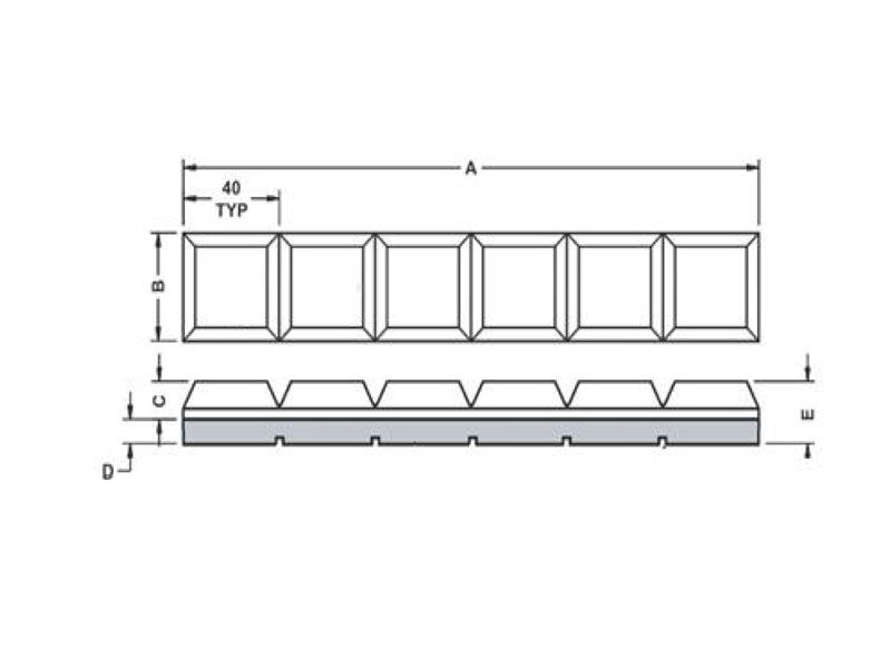 CB90 Bucket Chocky Bars 240x90x(15+8=23)