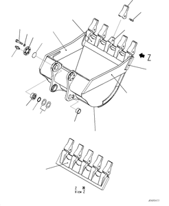 21N-72-14430 Tooth for Komatsu PC1250 | Heavy-Duty Alloy Steel