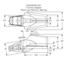 K1070M70CC50 Adapter for Komatsu 1070 Series
