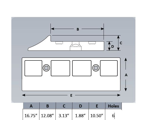 217-4726 982M 980K 980 980M 982 988K 980G II 980XE 980H Weld On Half Arrow End Edge