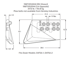 Cast End Bit / Corner Tooth 1987131530HX for Large Mining Shovel Dipper