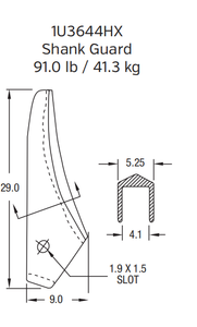Caterpillar Bucket Adapter / Tooth Holder | 1U-3644-HX | Heavy-Duty for Excavator and Loader GET System