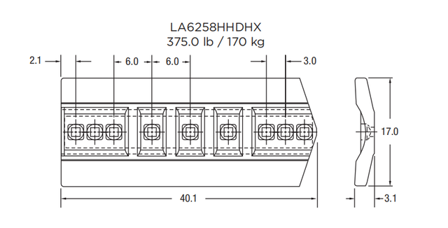 Dozer Blade Edge, Cutting Edge LA6258HHDHX for CAT Caterpillar D6K/D6K LGP Dozer