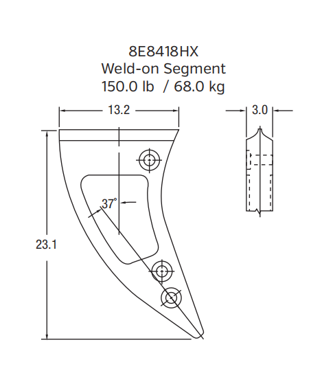8E8418HX Bucket Wear Protector for CAT 390/374 Mining Excavators | HX Series
