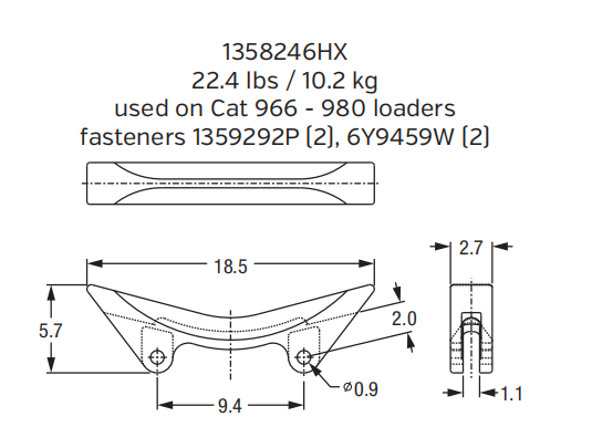 Edge Protector / Bucket Guard 1358246HX for Komatsu PC3000 Hydraulic Excavator