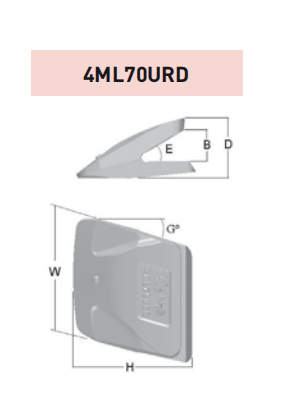 4ML70URD – Excavator GET Component / Bucket Tooth – For 70 Ton Excavators (URD Type)