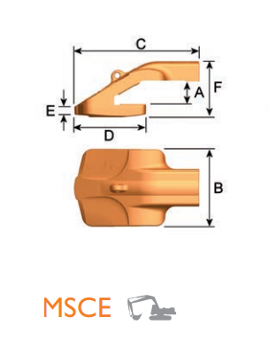 MSCE 700404 – Excavator Corner GET Component – For Large Mining Excavators