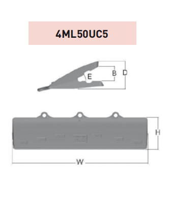 4ML50UC5 – Excavator GET Component / Bucket Tooth – For 50 Ton Excavators (UC5 Type)
