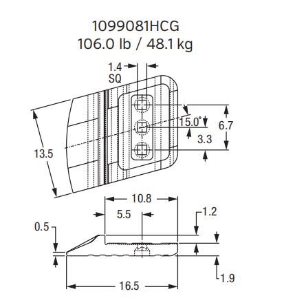 1099081HCG Bolt-On Segment for P&H 4100XPC / Bucyrus 495HR Mining Shovel