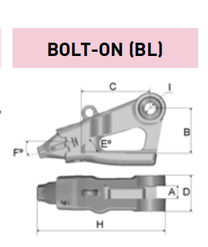 1MG30BL¹ – Excavator GET Component / Cast Lip – For 30-45 Ton Excavators