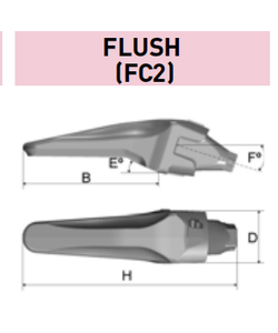 1MG30FC2 – Excavator GET Component / Bucket Tooth – For 30-45 Ton Excavators