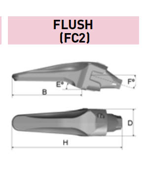 1MG30FC2 – Excavator GET Component / Bucket Tooth – For 30-45 Ton Excavators