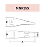 MNR25S – Excavator GET Component / Bucket Tooth – For 25-35 Ton Excavators